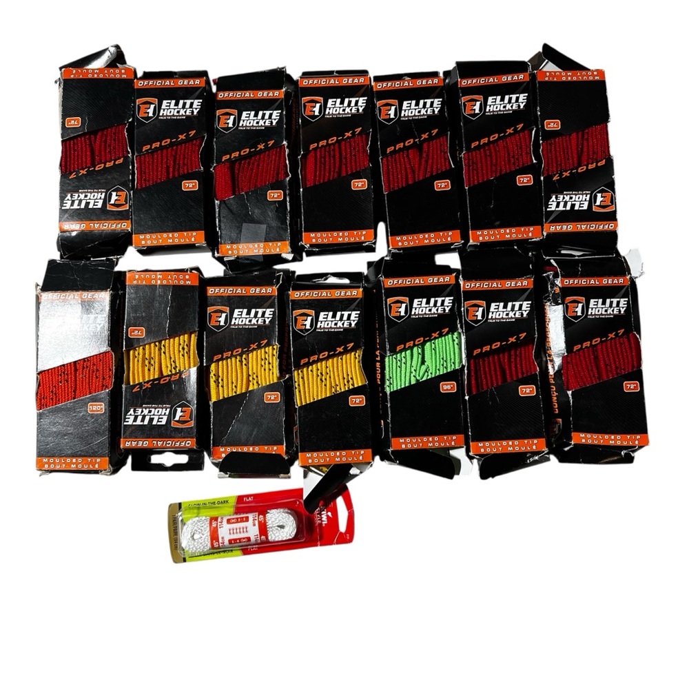 Elite Hockey Skate Laces Set 14 boxes 72”